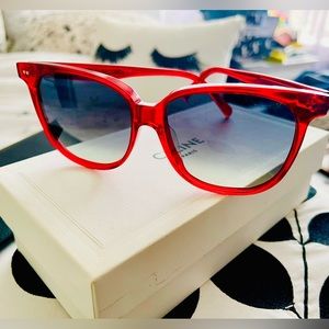 Beautiful Red Celine Sunglasses Brand new in box.